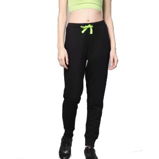 SASSAFRAS  Relaxed Women Black Cotton Blend Trousers at Rs.731